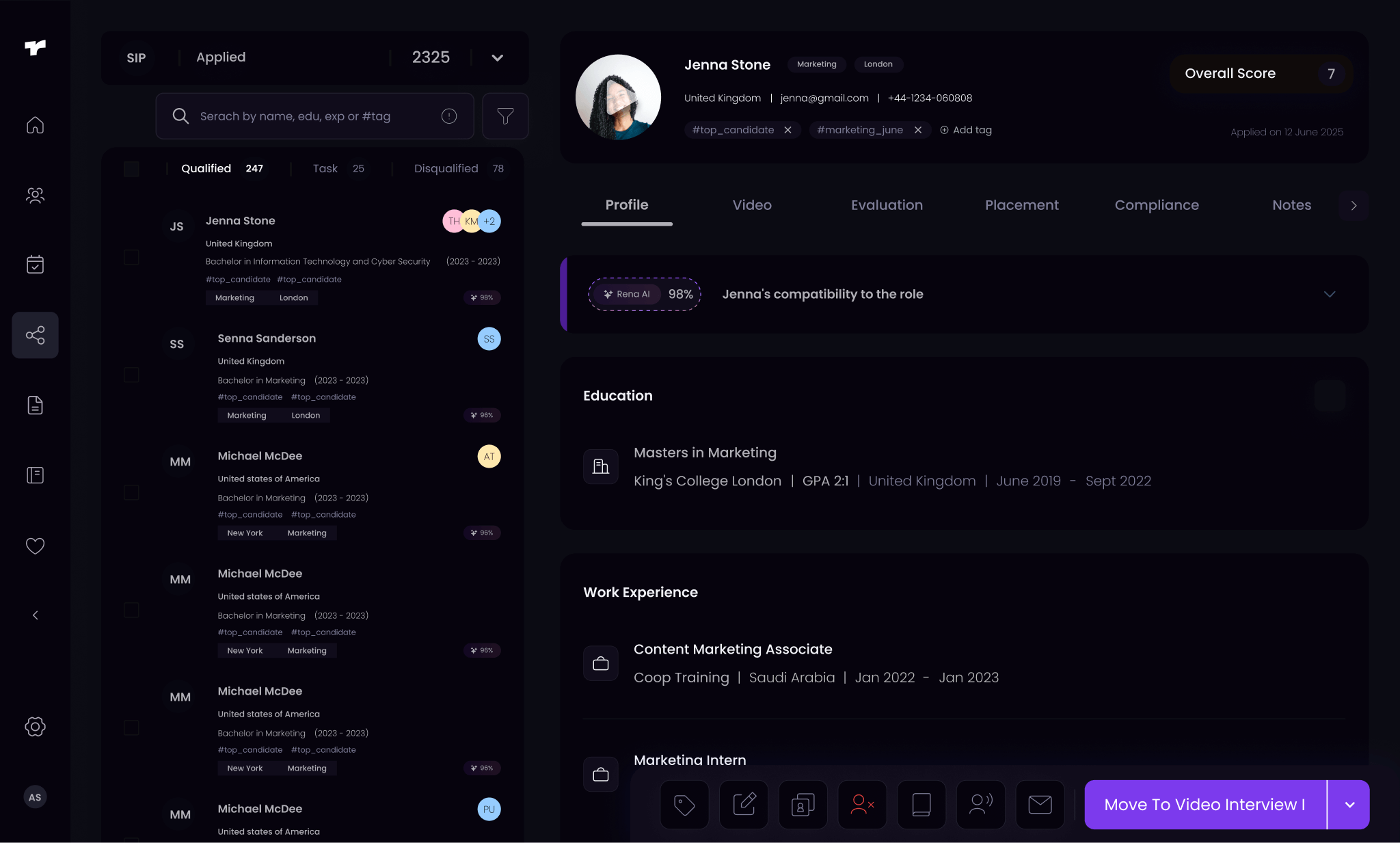 Candidate Application